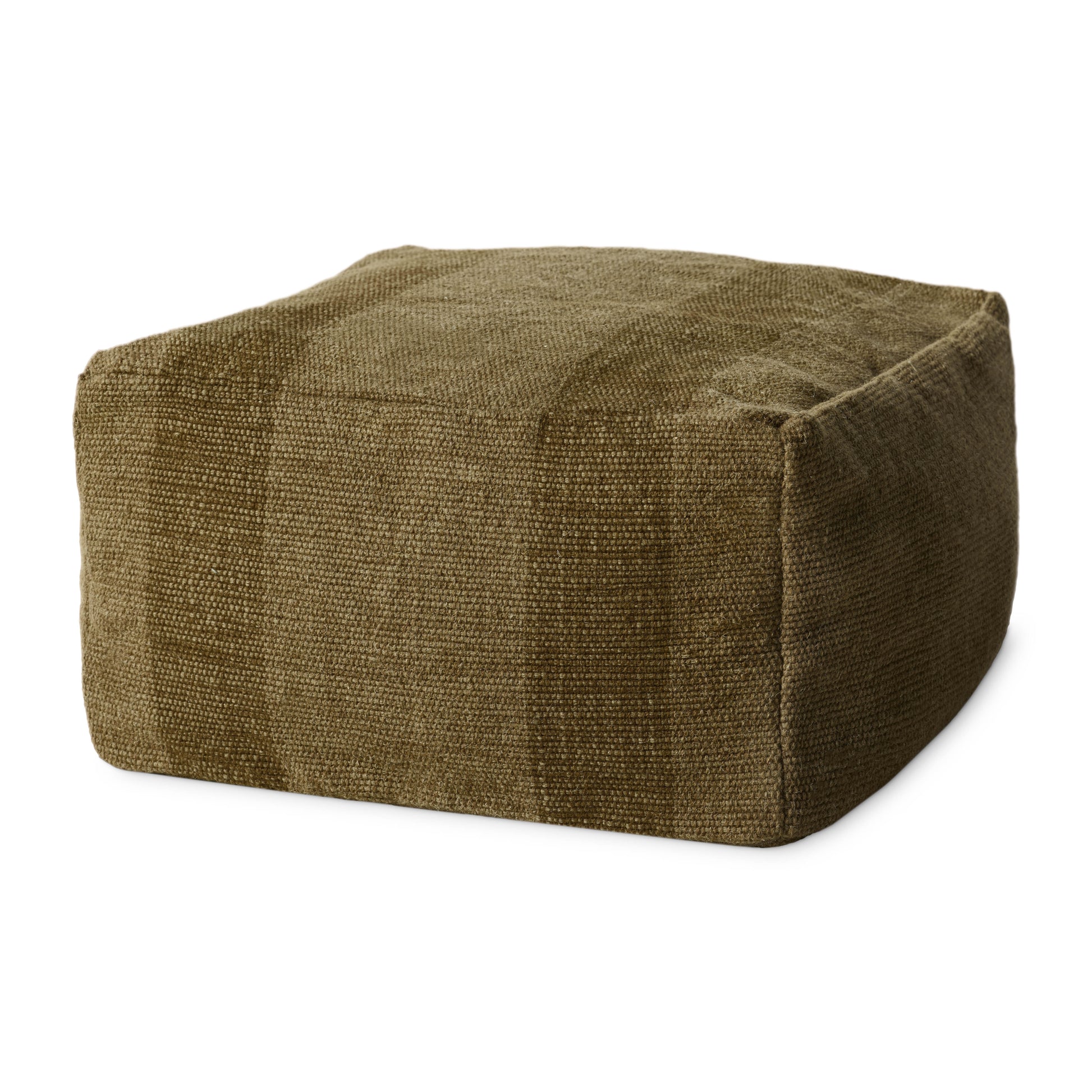 Leanne Ford x Loloi Rosemoor Brown 24" x 24" x 13" Pouf - LFPF001 - 24" x 24" x 13"
