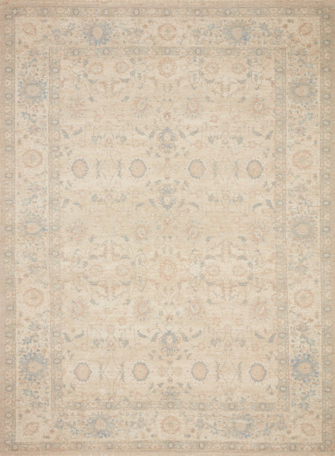 Priya Natural / Blue 9'-3" x 13' Area Rug - PRY-05 - 9'-3" x 13'