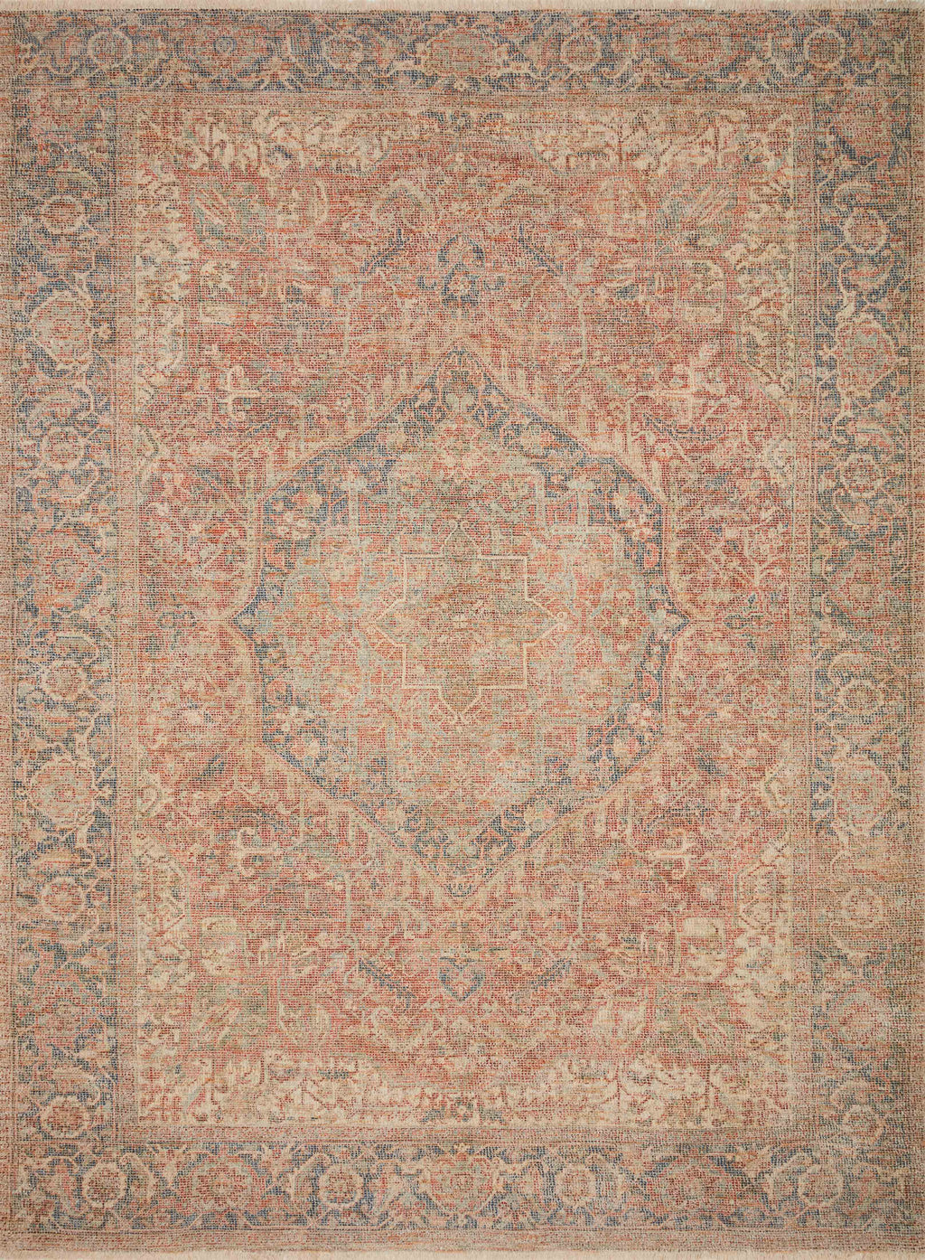 Priya Brick / Navy 9'-3" x 13' Area Rug - PRY-07 - 9'-3" x 13'