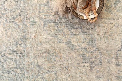 Loloi Priya Bone / Bluestone 9'-3" x 13' Area Rug - PRY-08 - 9'-3" x 13'