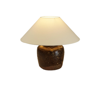 Pippa Vintage Pot Lamp - Empire Shade