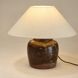 Pippa Vintage Pot Lamp - Empire Shade