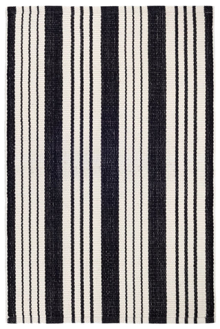 Birmingham Black Handwoven Cotton Rug - RDA166 - Runner-2.5x12