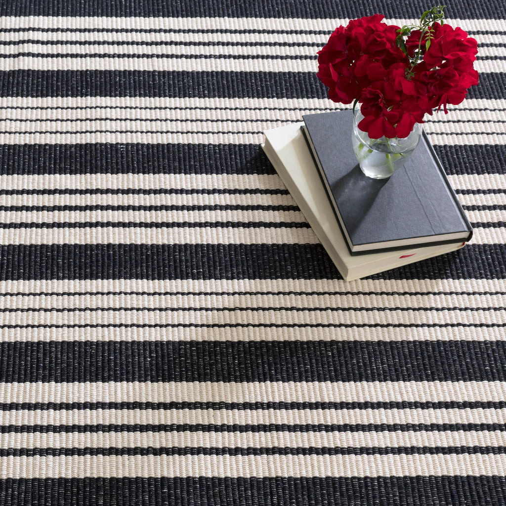 Birmingham Black Handwoven Cotton Rug - RDA166 - Runner-2.5x12