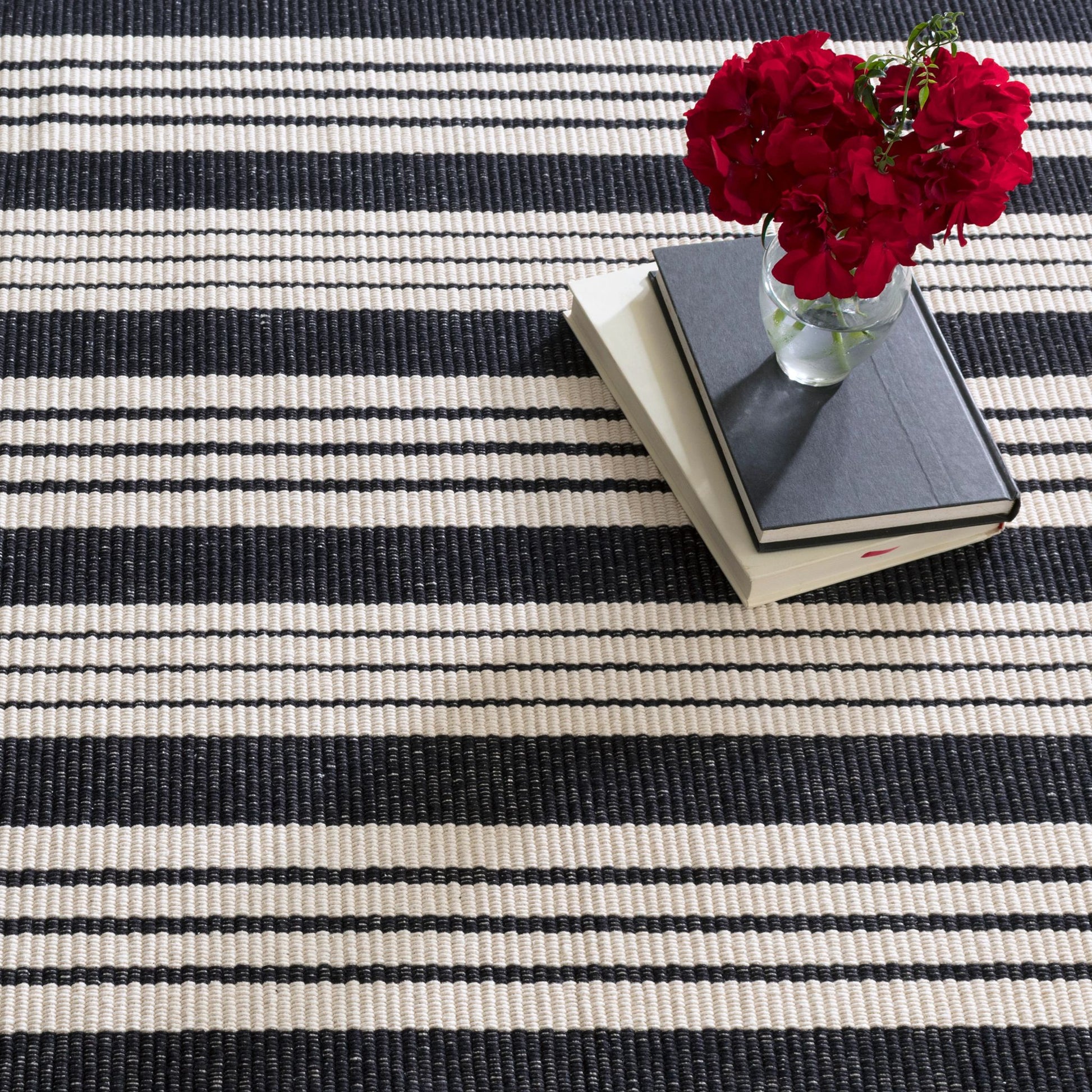 Birmingham Black Handwoven Cotton Rug - RDA166 - Runner-2.5x12