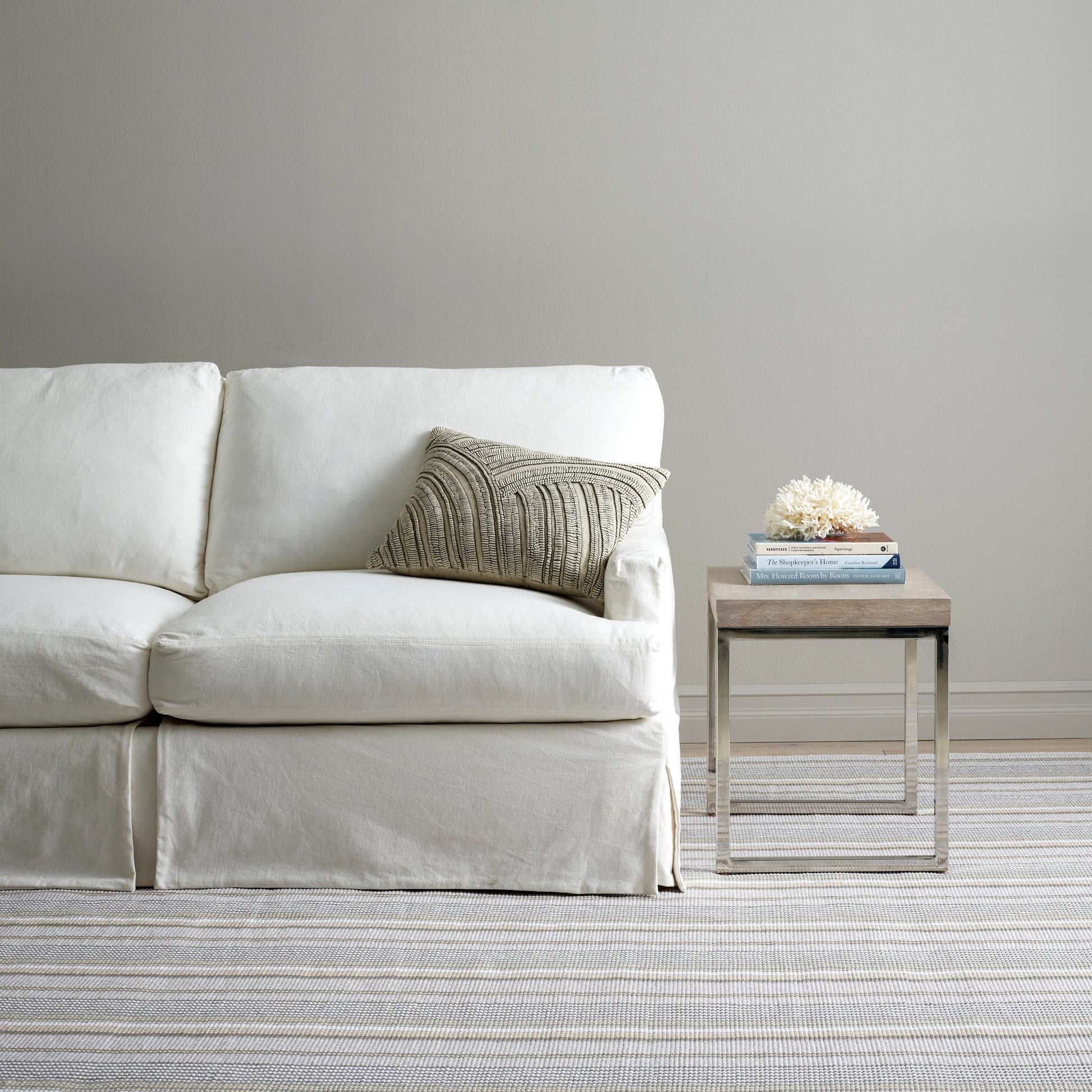 Gradation Ticking Handwoven Cotton Rug - RDA285 - Runner-2.5x12