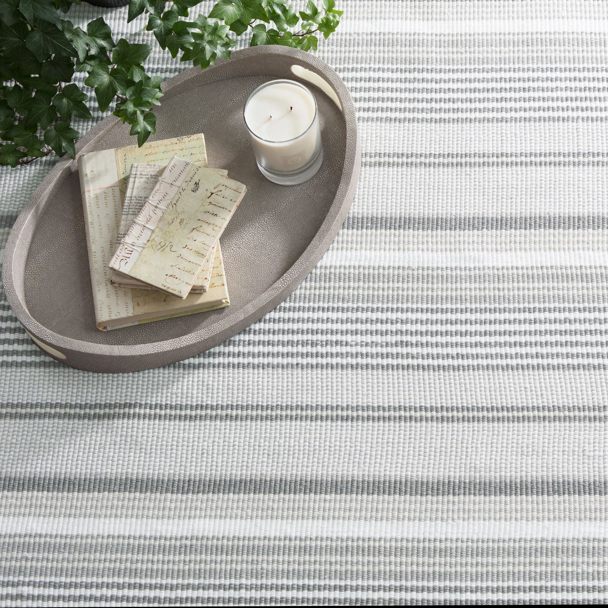 Gradation Ticking Handwoven Cotton Rug - RDA285 - Runner-2.5x12