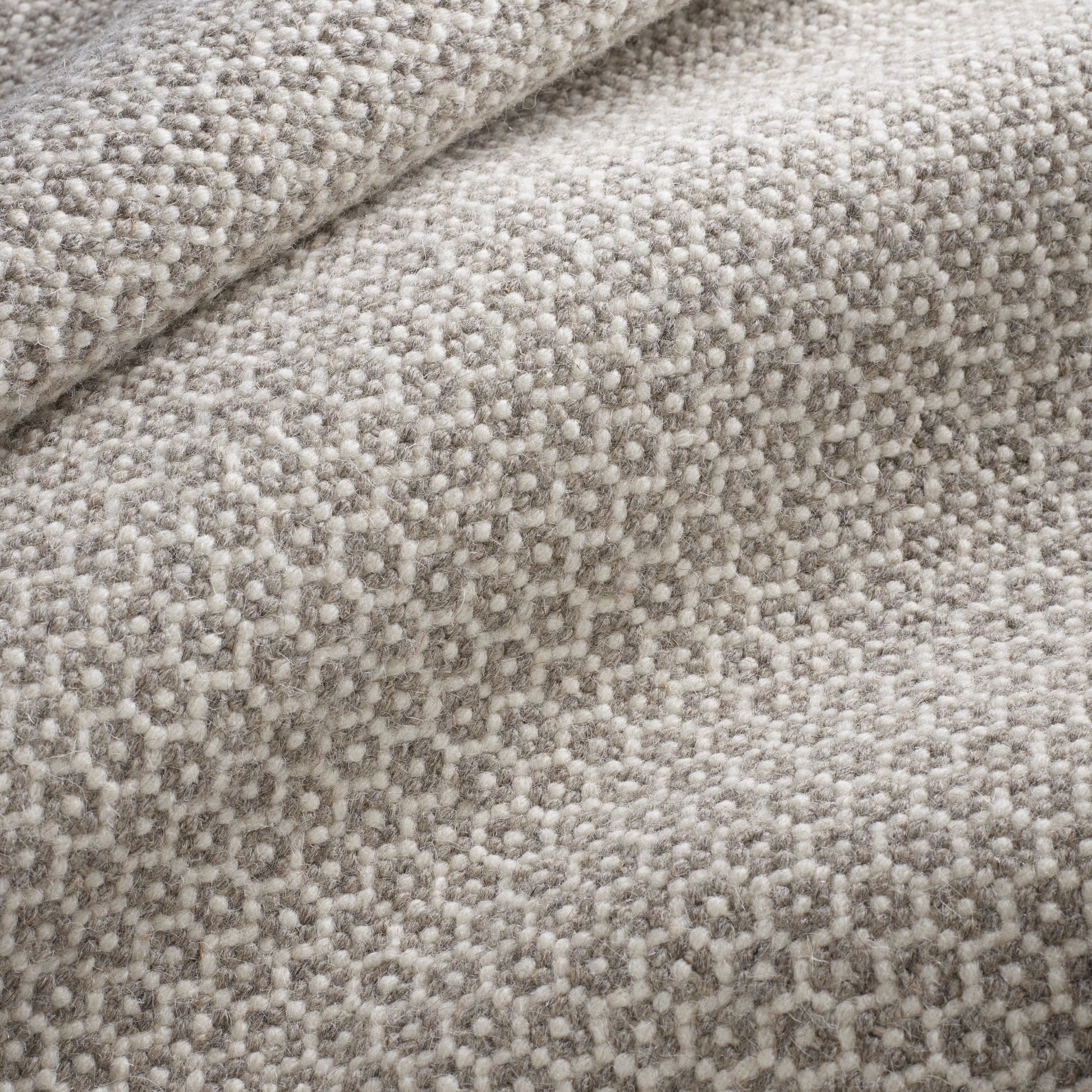 Honeycomb Ivory/Grey Handwoven Wool Rug - RDA308 - 10x14