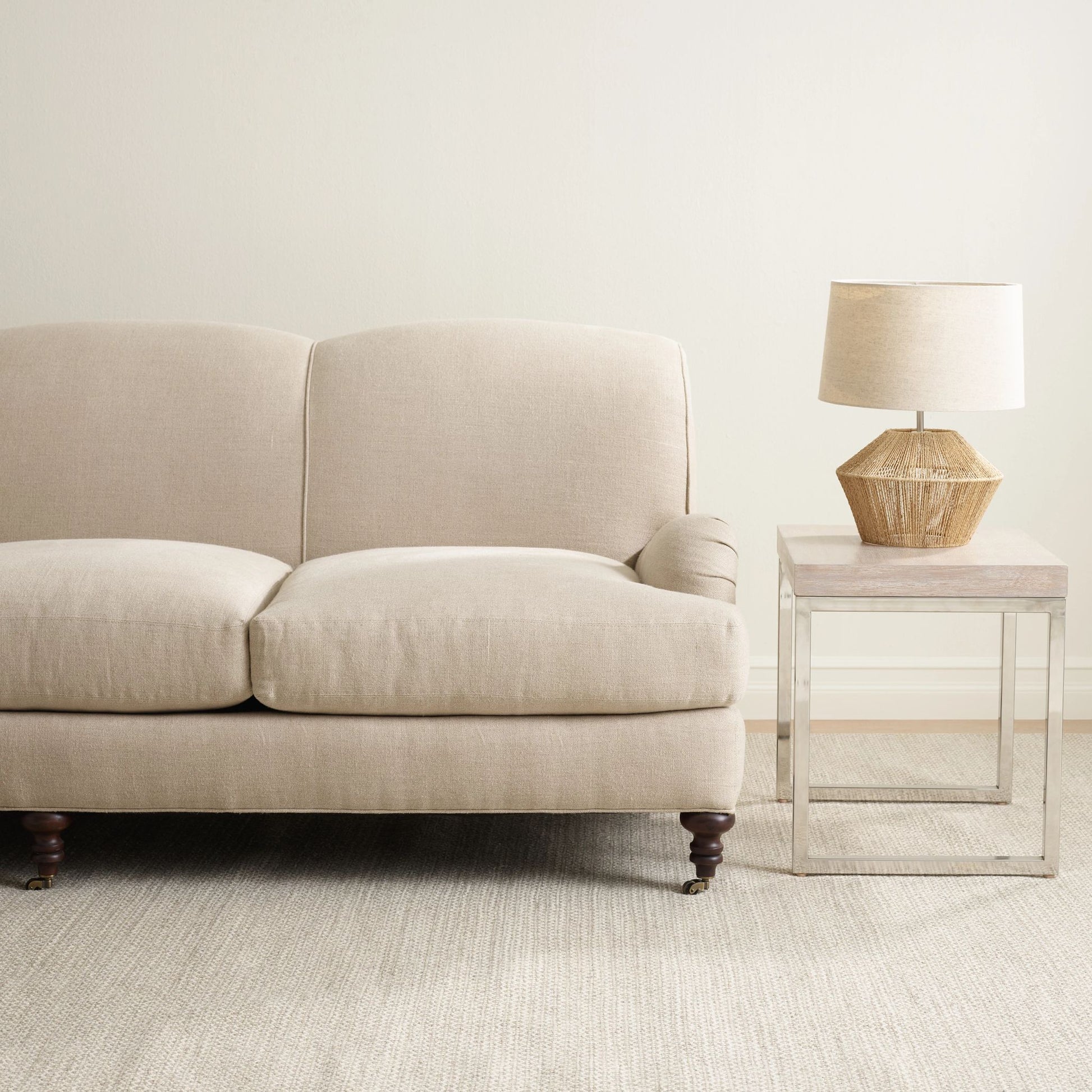 Honeycomb Ivory/Grey Handwoven Wool Rug - RDA308 - 10x14