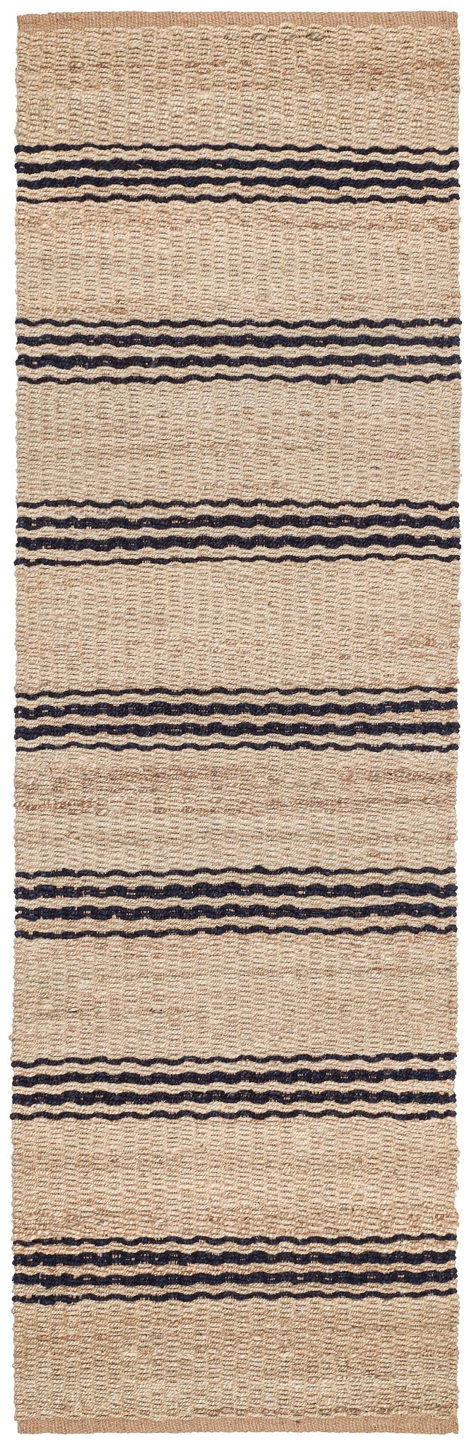 Jute Ticking Indigo Handwoven Rug - RDA321 - Runner-2.5x8