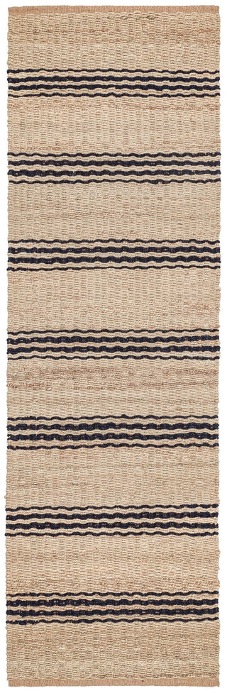 Jute Ticking Indigo Handwoven Rug - RDA321 - Runner-2.5x8