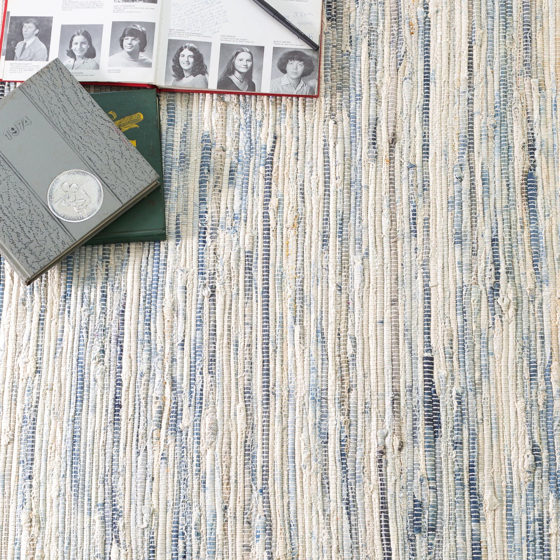 Denim Rag Handwoven Cotton Rug - RDA340 - 10x14
