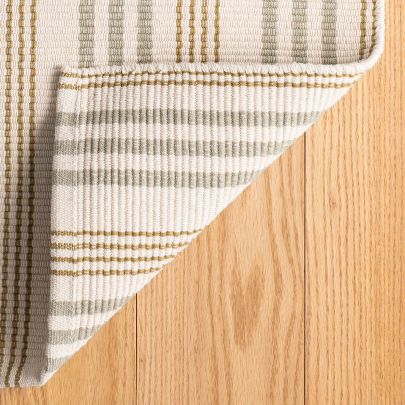 Olive Branch Handwoven Cotton Rug - RDA342 - Runner-2.5x12