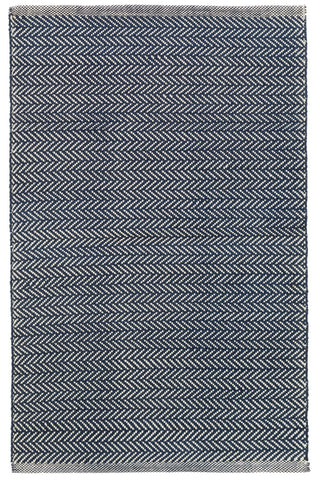 Herringbone Indigo Handwoven Cotton Rug - RDA356 - Runner-2.5x12