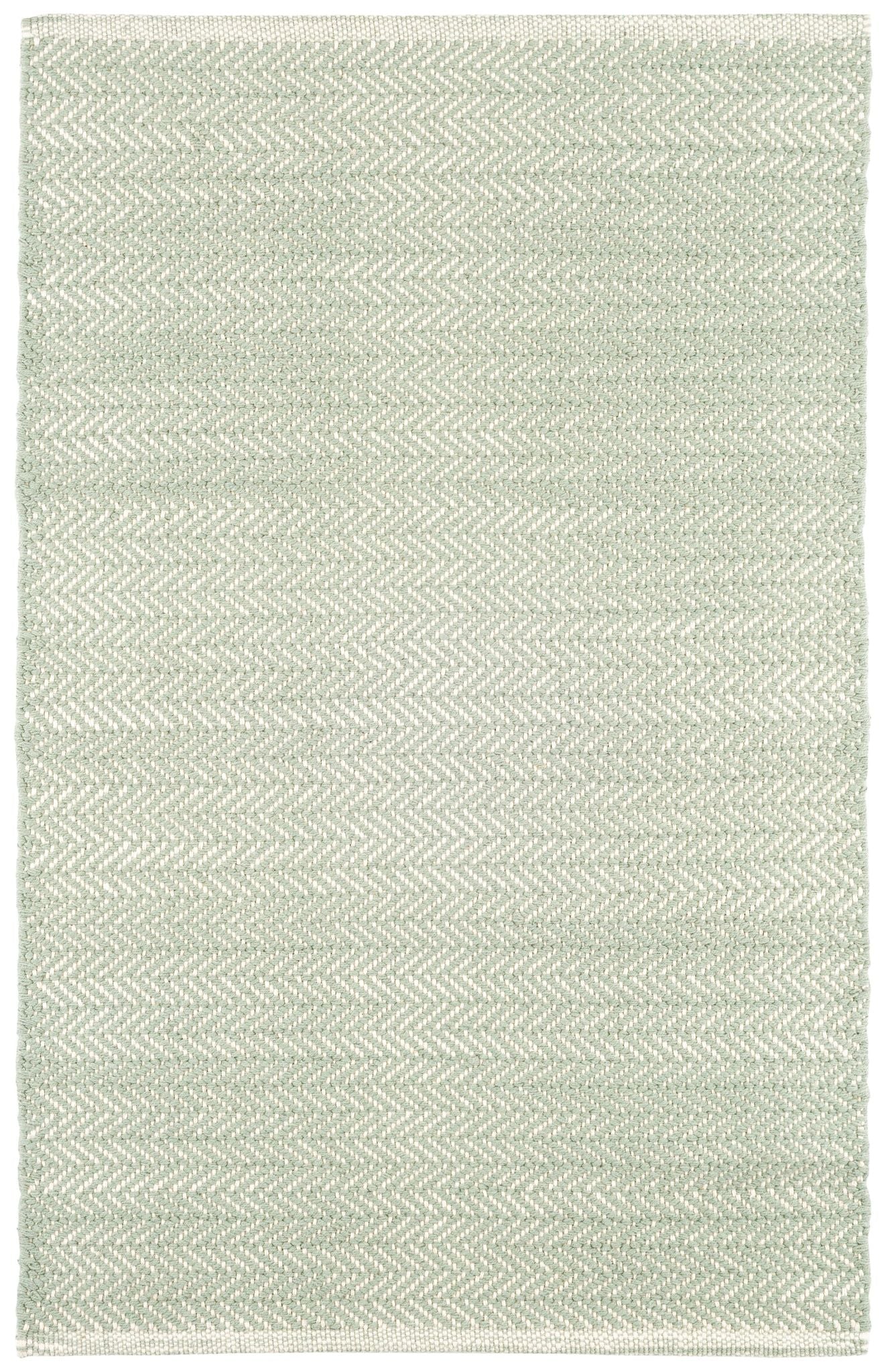 Herringbone Ocean Handwoven Cotton Rug - RDA357 - Runner-2.5x12