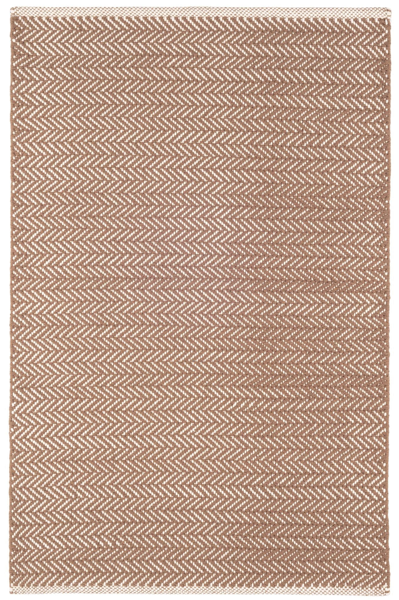 Herringbone Stone Handwoven Cotton Rug - RDA359 - Runner-2.5x12