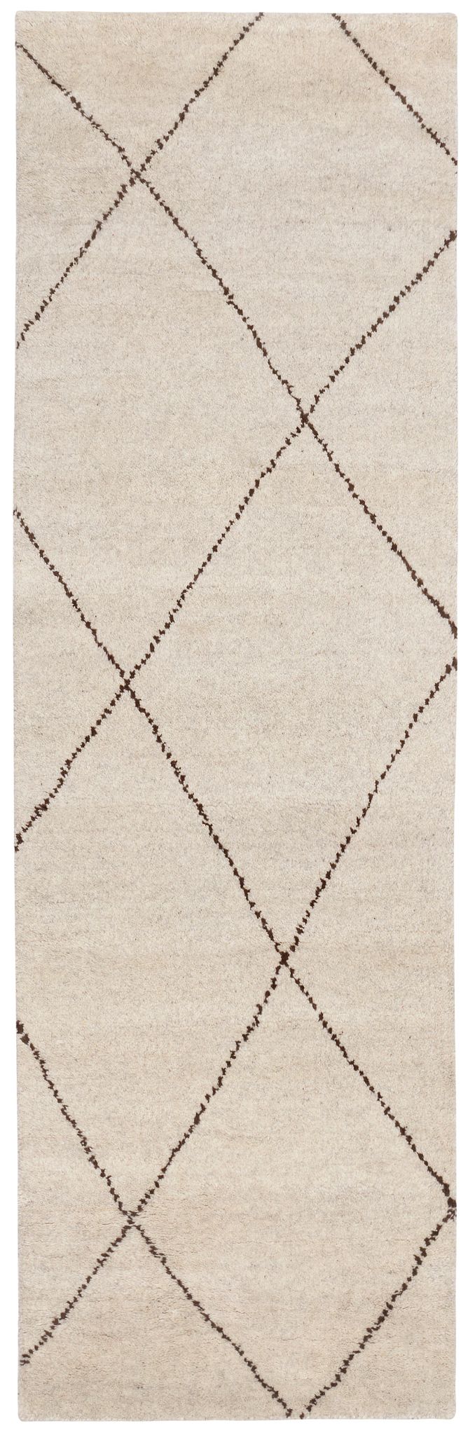 Numa Charcoal Hand Knotted Wool Rug - RDA401 - Runner-2.5x12