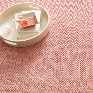 Herringbone Coral Handwoven Cotton Rug - RDA420 - Runner-2.5x12