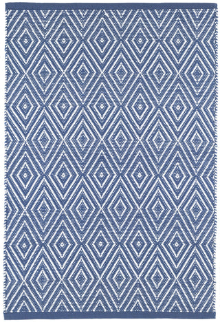 Diamond Denim/White Handwoven Indoor/Outdoor Rug - RDB098 - 8.5x11