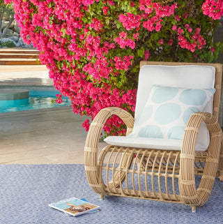 Diamond Denim/White Handwoven Indoor/Outdoor Rug - RDB098 - 8.5x11