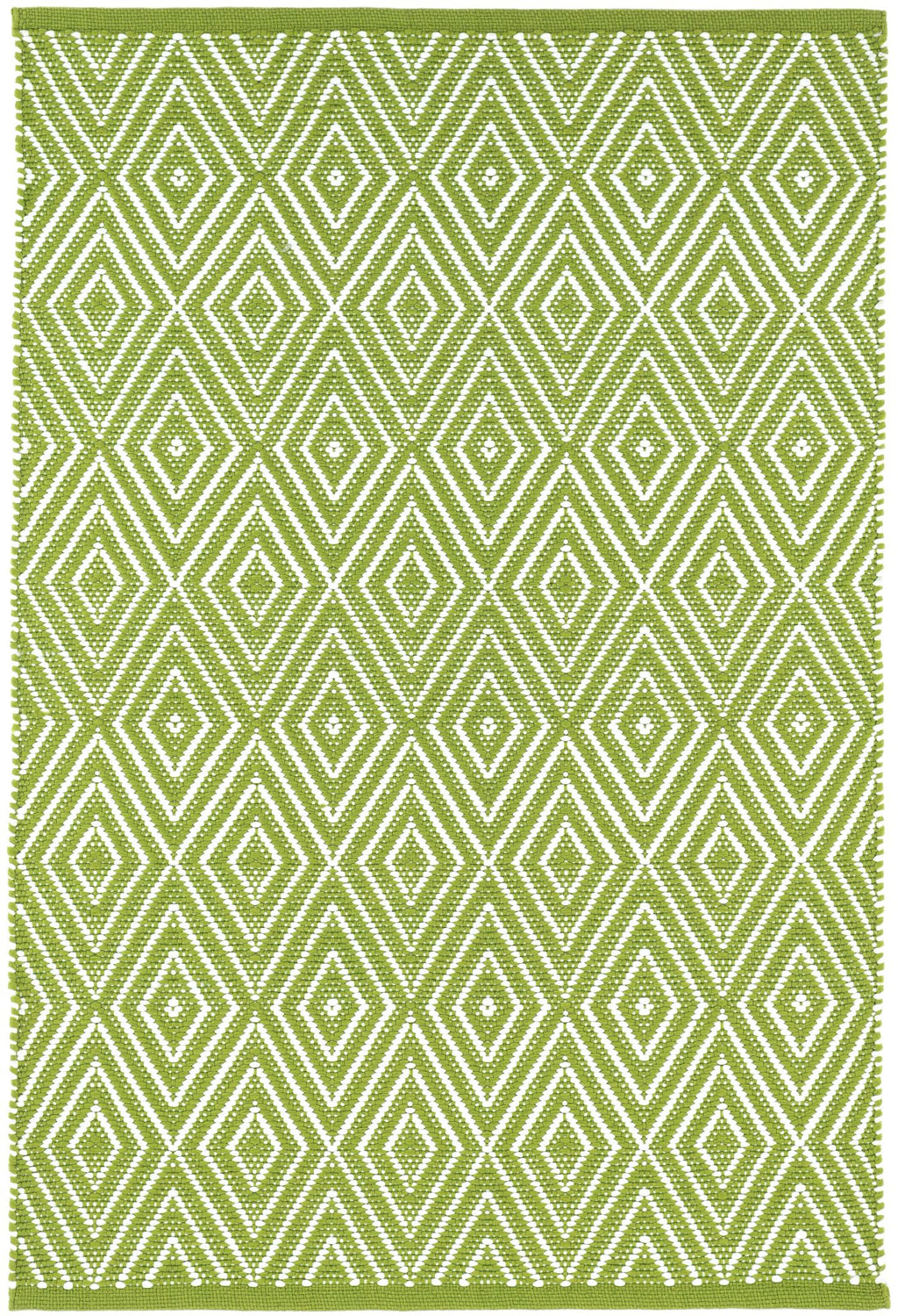 Diamond Sprout/White Handwoven Indoor/Outdoor Rug - RDB100 - Runner-2.5x18