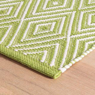 Diamond Sprout/White Handwoven Indoor/Outdoor Rug - RDB100 - Runner-2.5x18