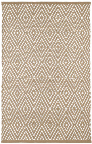 Diamond Khaki/White Handwoven Indoor/Outdoor Rug - RDB136 - Runner-2.5x12