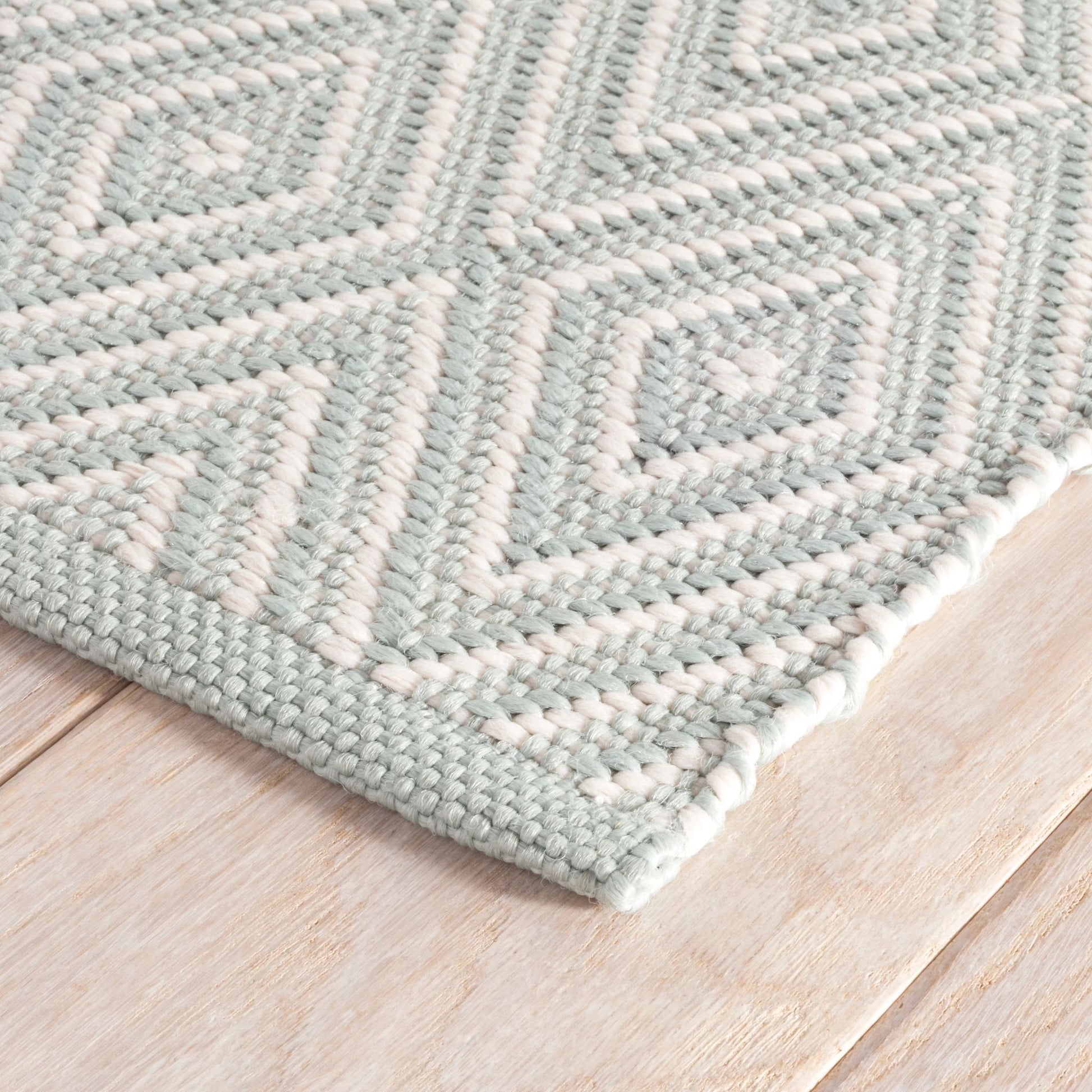 Diamond Light Blue/Ivory Handwoven Indoor/Outdoor Rug - RDB163 - Runner-2.5x18