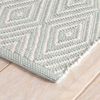 Diamond Light Blue/Ivory Handwoven Indoor/Outdoor Rug - RDB163 - Runner-2.5x18