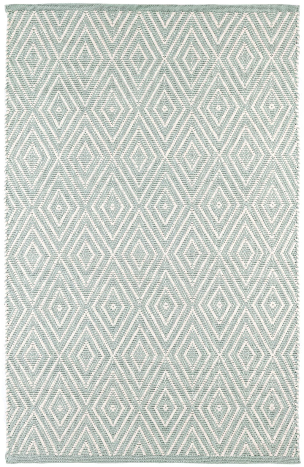 Diamond Light Blue/Ivory Handwoven Indoor/Outdoor Rug - RDB163 - Runner-2.5x18