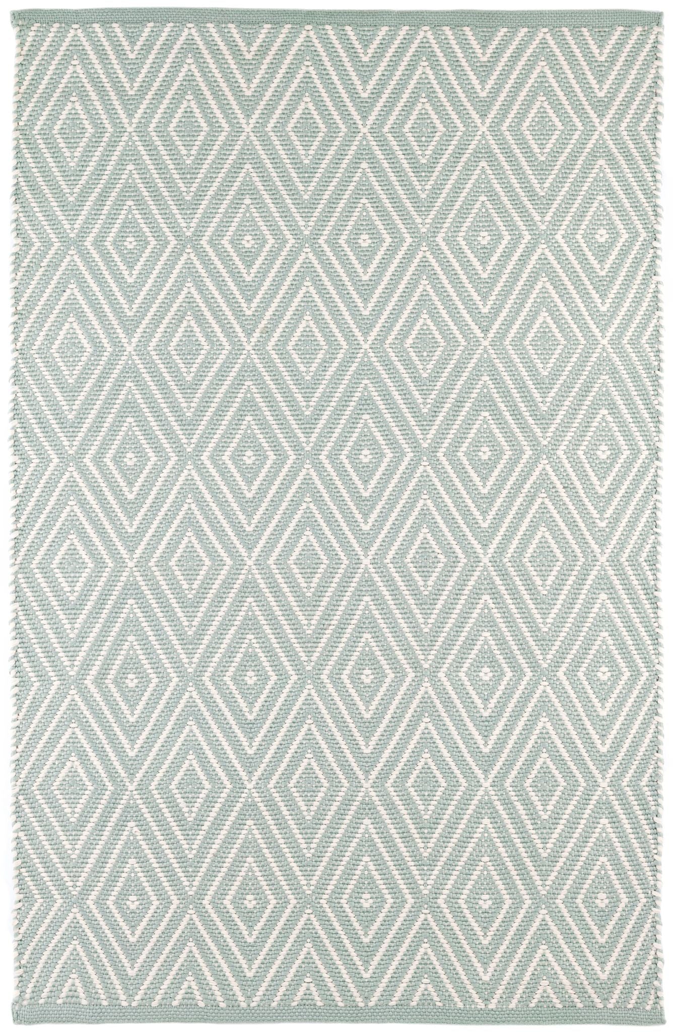 Diamond Light Blue/Ivory Handwoven Indoor/Outdoor Rug - RDB163 - Runner-2.5x18