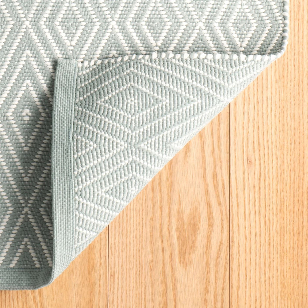 Diamond Light Blue/Ivory Handwoven Indoor/Outdoor Rug - RDB163 - Runner-2.5x18