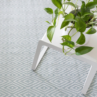 Diamond Light Blue/Ivory Handwoven Indoor/Outdoor Rug - RDB163 - Runner-2.5x18
