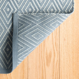 Diamond Slate/Light Blue Handwoven Indoor/Outdoor Rug - RDB164 - Runner-2.5x18