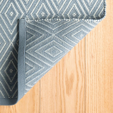 Diamond Slate/Light Blue Handwoven Indoor/Outdoor Rug - RDB164 - Runner-2.5x18
