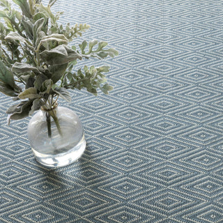 Diamond Slate/Light Blue Handwoven Indoor/Outdoor Rug - RDB164 - Runner-2.5x18