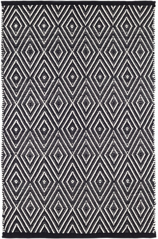 Diamond Black/Ivory Handwoven Indoor/Outdoor Rug - RDB170 - Runner-2.5x18