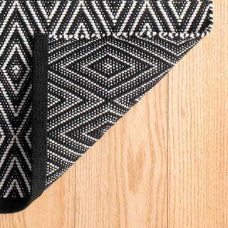 Diamond Black/Ivory Handwoven Indoor/Outdoor Rug - RDB170 - Runner-2.5x18