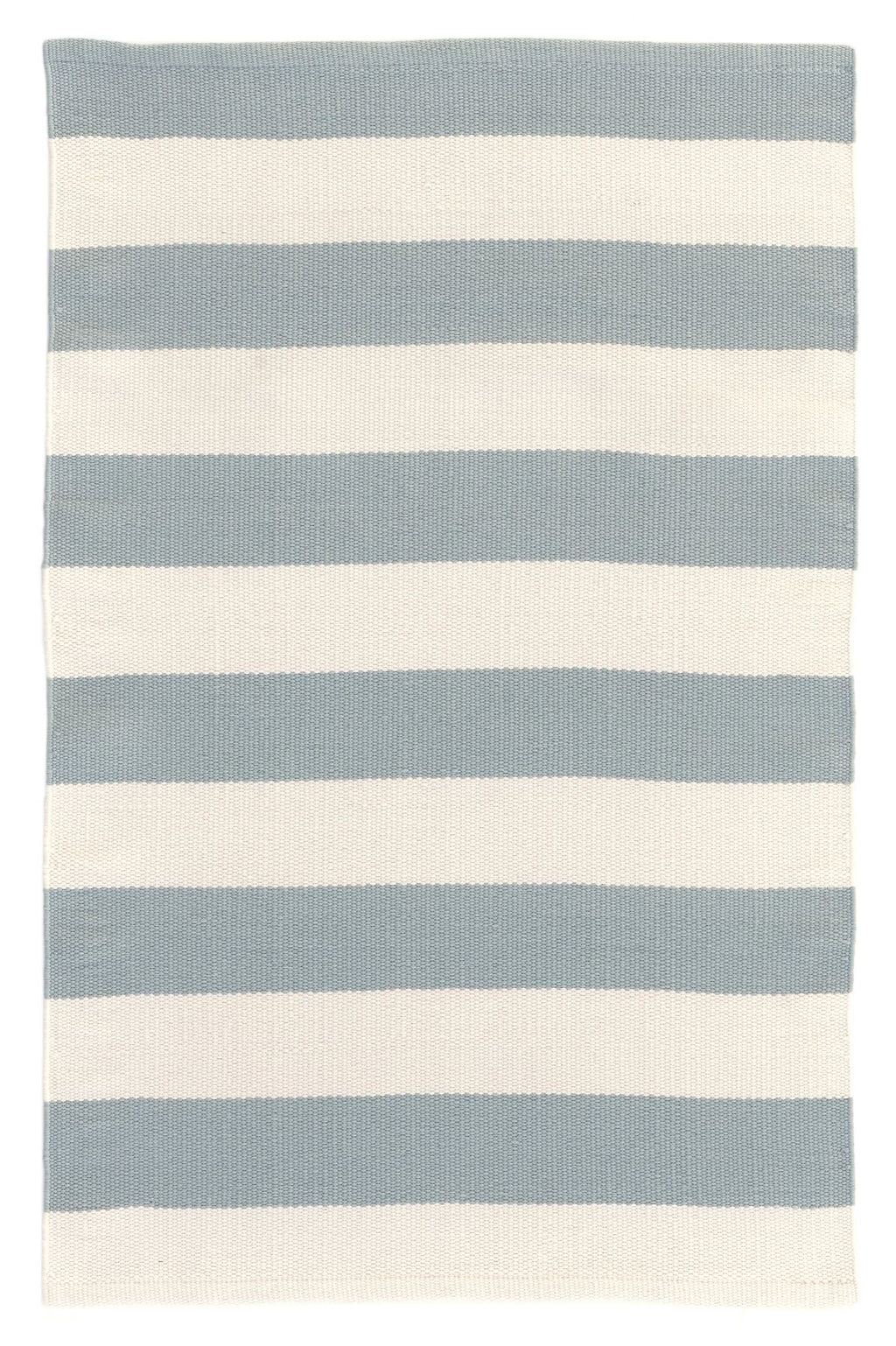 Catamaran Stripe Light Blue/Ivory Handwoven Indoor/Outdoor Rug - RDB197 - Runner-2.5x18