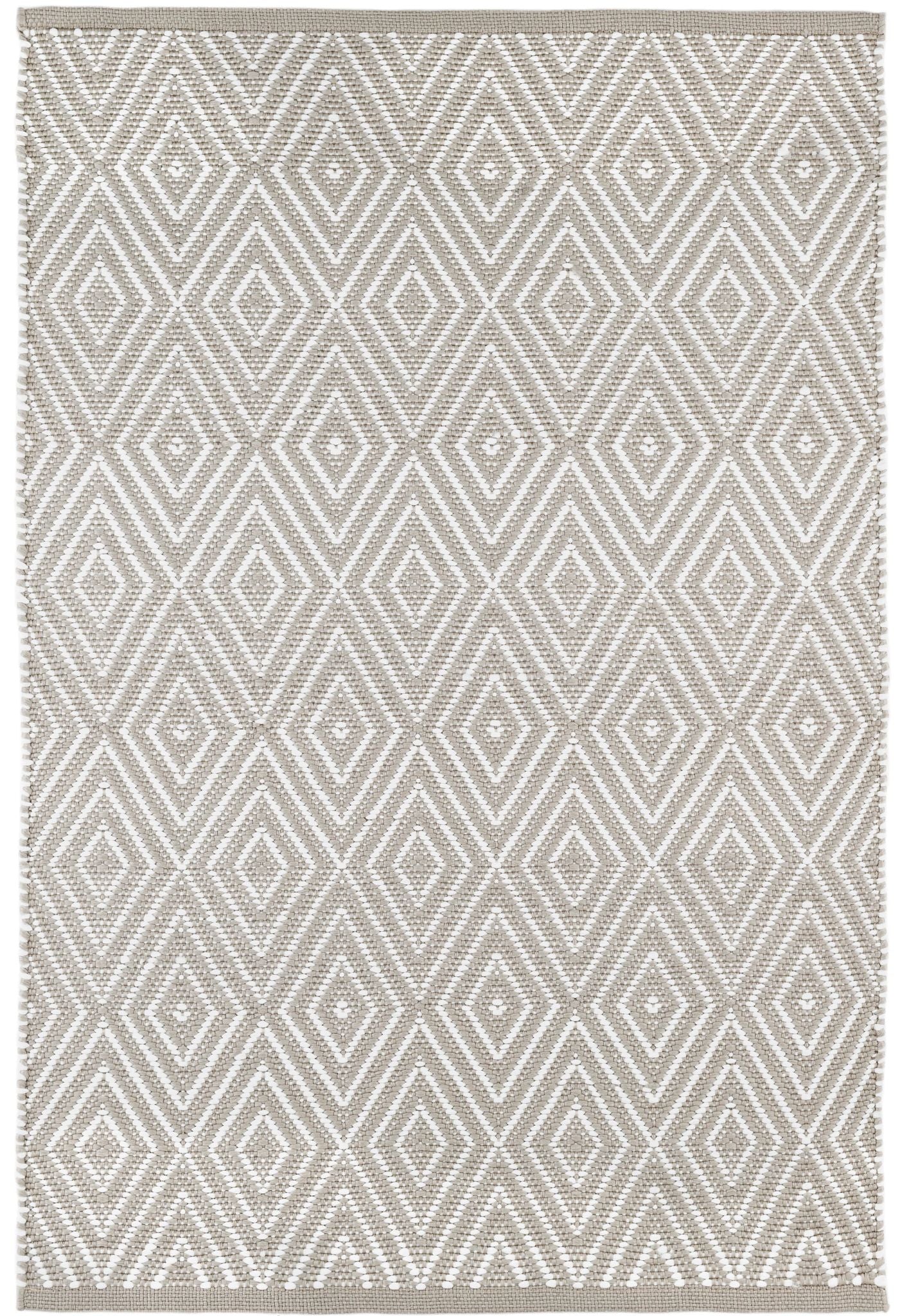 Diamond Platinum/White Handwoven Indoor/Outdoor Rug - RDB203 - 12x16