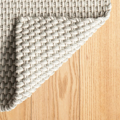 Two-Tone Rope Platinum/Ivory Handwoven Indoor/Outdoor Rug - RDB224 - Runner-2.5x18