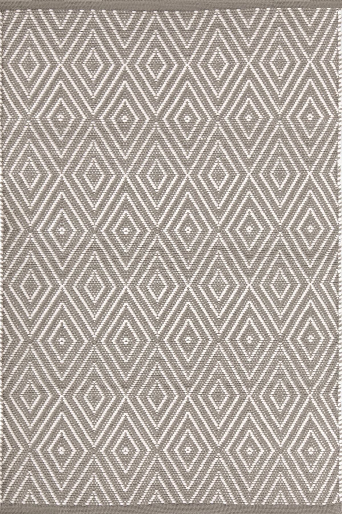 Diamond Fieldstone/Ivory Handwoven Indoor/Outdoor Rug - RDB255 - Runner-2.5x18