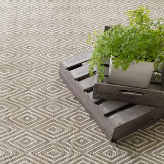 Diamond Fieldstone/Ivory Handwoven Indoor/Outdoor Rug - RDB255 - Runner-2.5x18