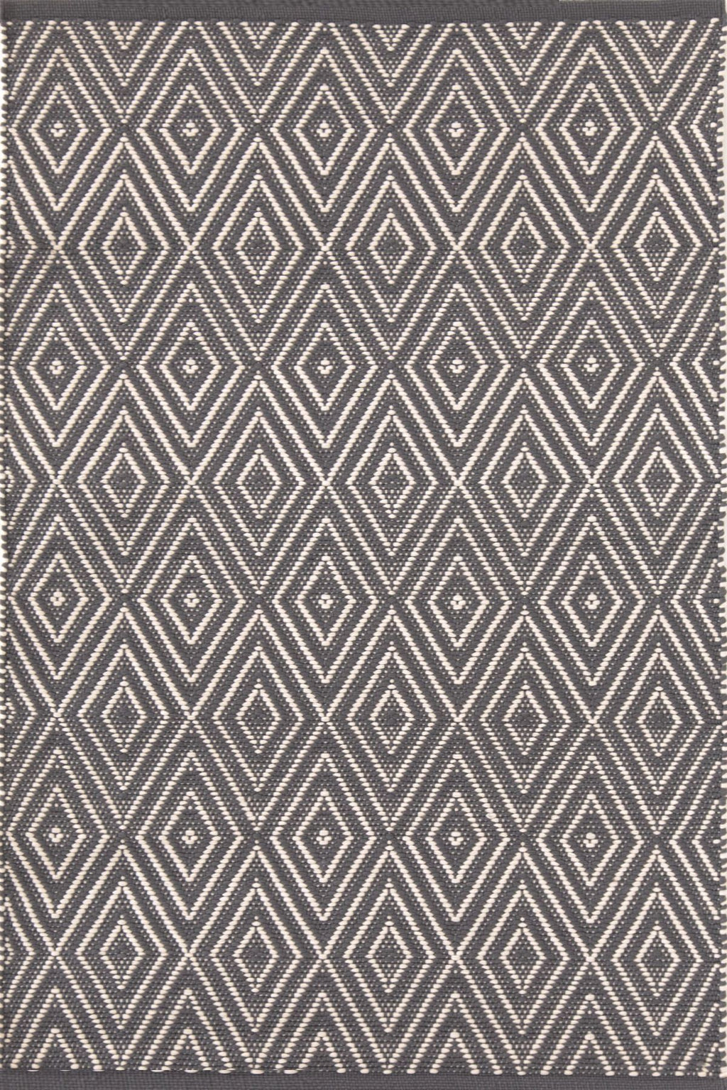 Diamond Graphite/Ivory Handwoven Indoor/Outdoor Rug - RDB256 - Runner-2.5x18
