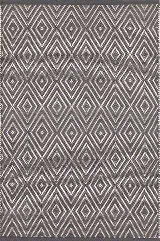 Diamond Graphite/Ivory Handwoven Indoor/Outdoor Rug - RDB256 - Runner-2.5x18