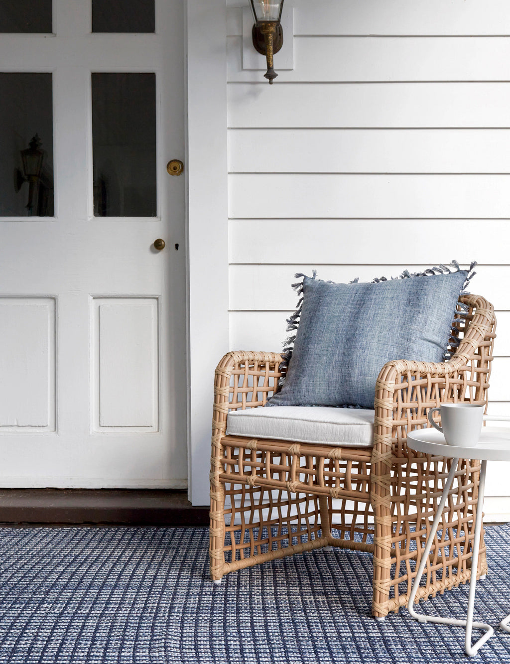 Coco Blue Handwoven Indoor/Outdoor Rug - RDB326 - 8.5x11