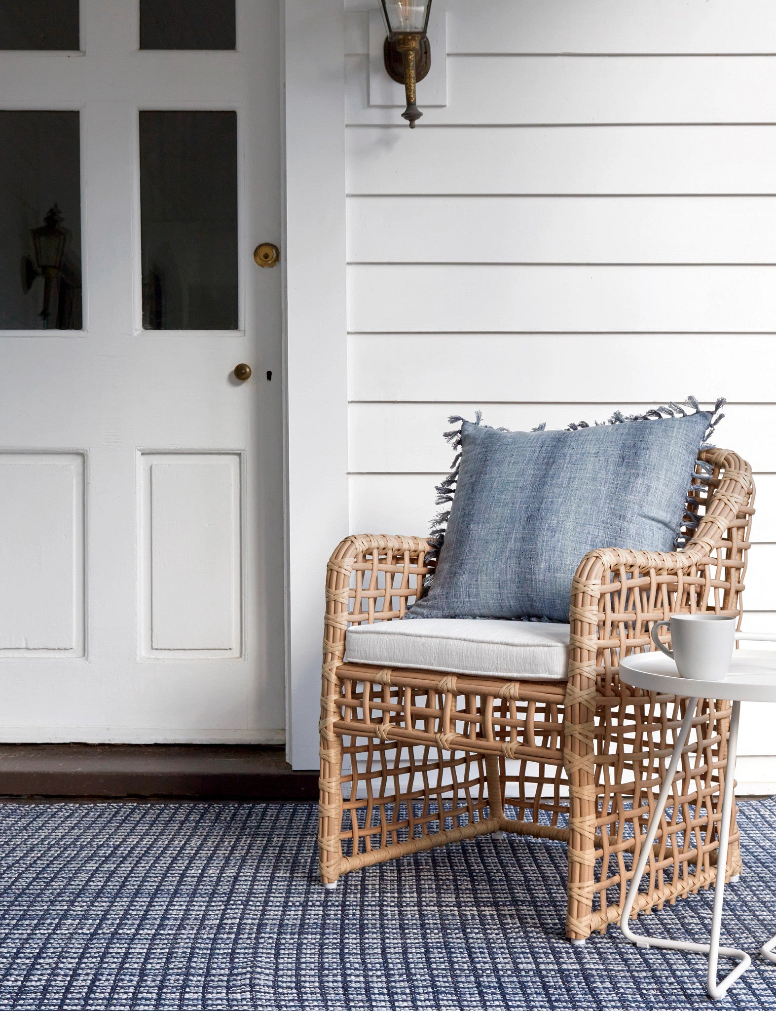 Coco Blue Handwoven Indoor/Outdoor Rug - RDB326 - 8.5x11