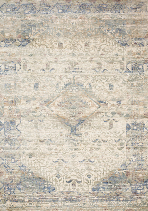 Revere Ivory / Blue 11'-6" x 15'-6" Area Rug - REV-06 - 11'-6" x 15'-6"