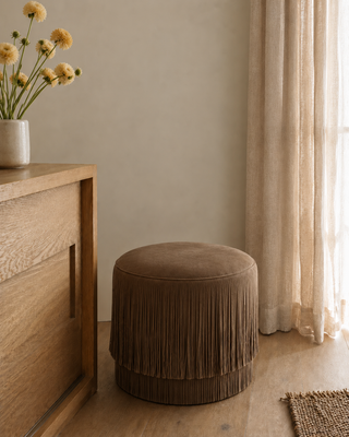Rooney Fringe Ottoman