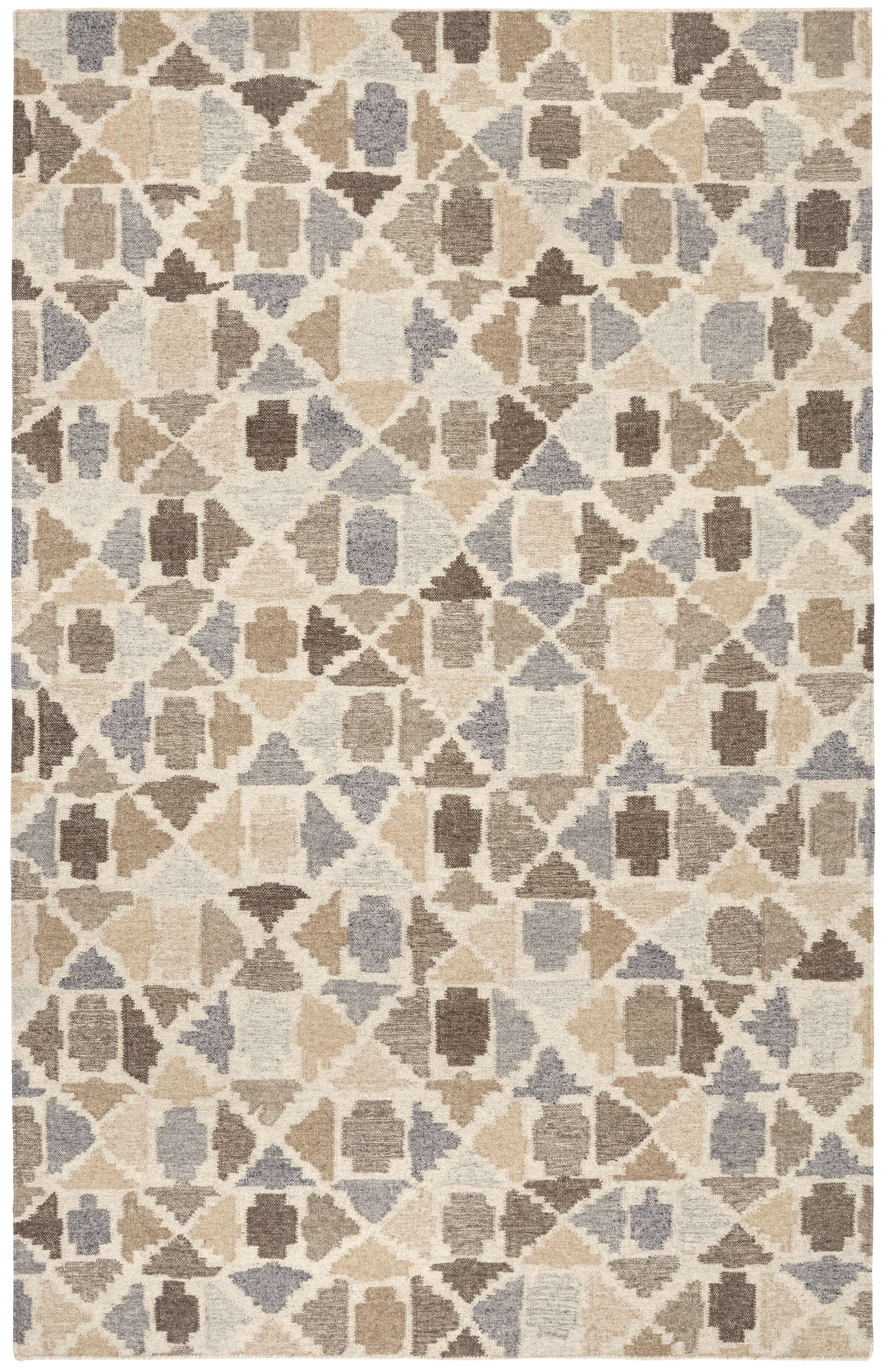 Rufus Stone Kilim Natural Handwoven Wool Rug - DA1987 - 10x14